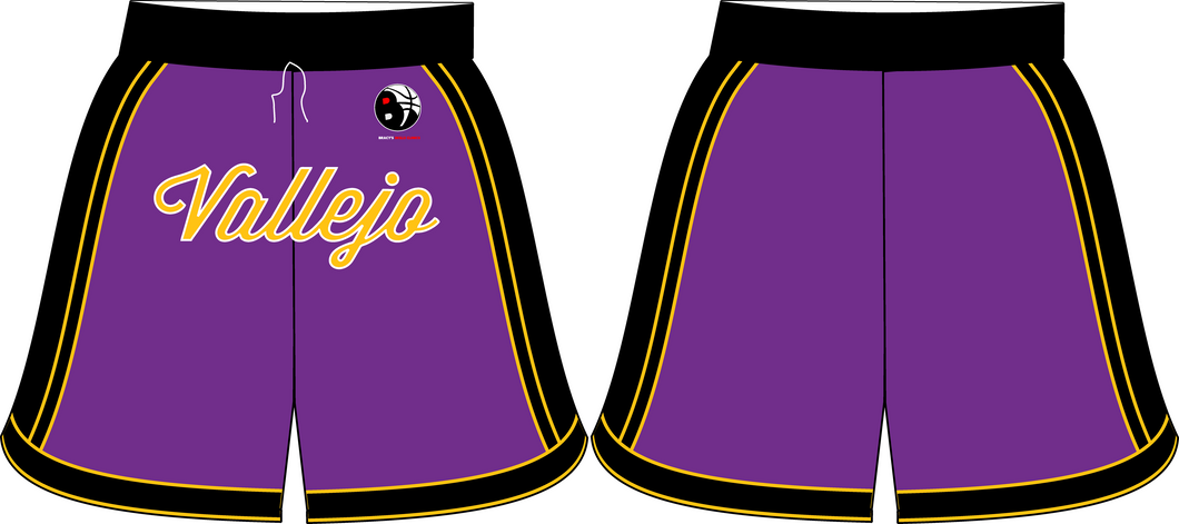 Purple, Black and Gold Vallejo Laker Shorts