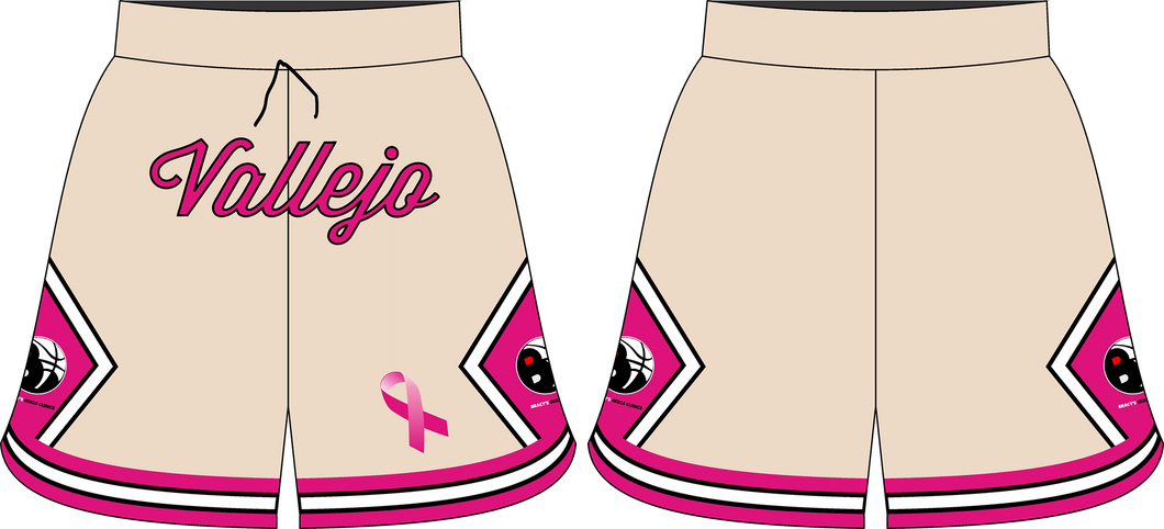 BSC Vegas Gold/Pink Breast Cancer Shorts
